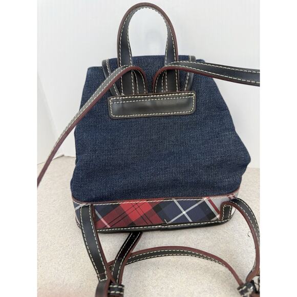 Y2K‎ Vintage Tommy Hill Plaid Denim Mini Backpack Retro Style - Picture 11 of 16